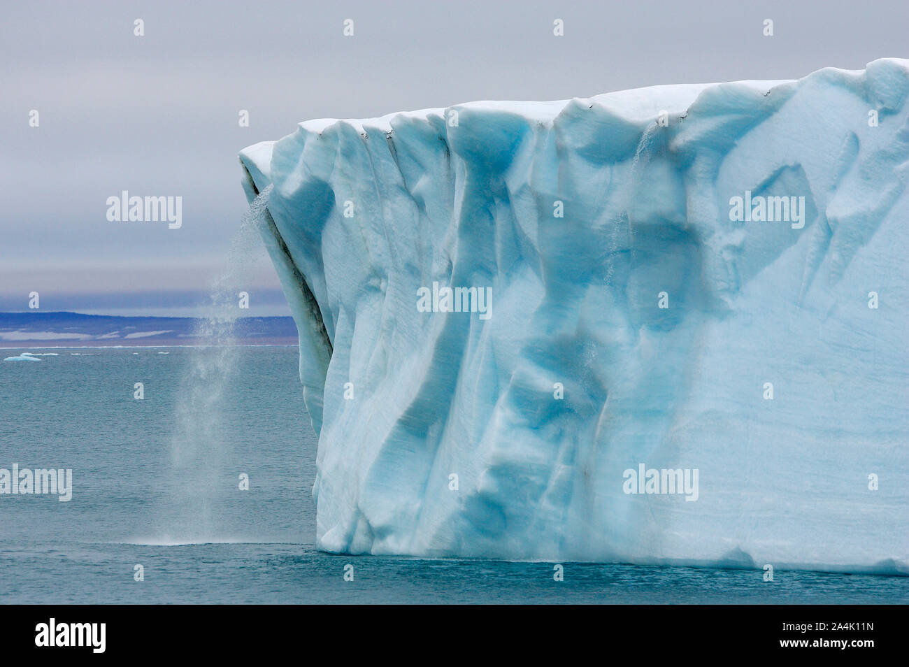 Svalbard Spitsbergen - running water - ice melting Stock Photo