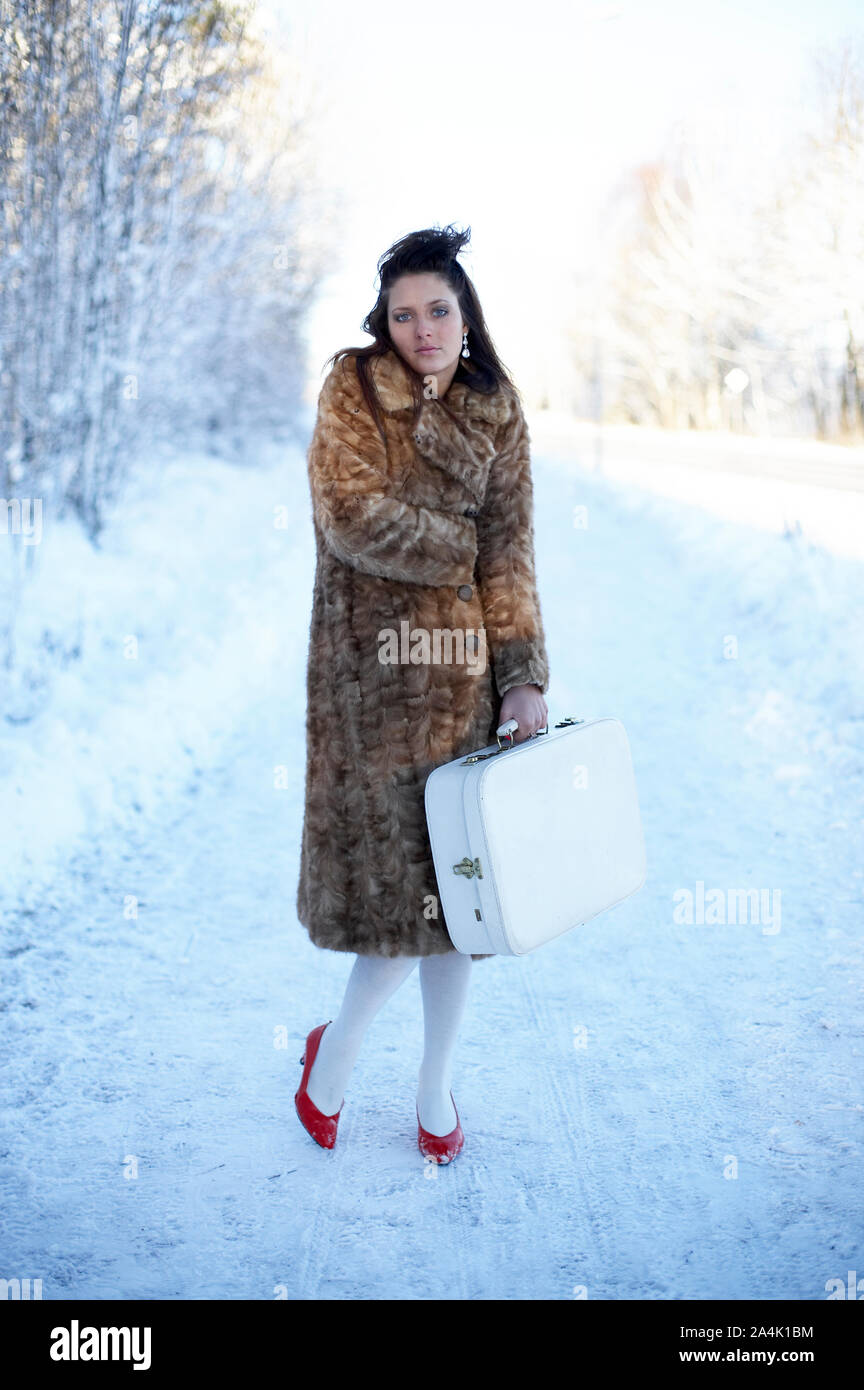 Full length fur coats hi-res stock photography and images - Alamy