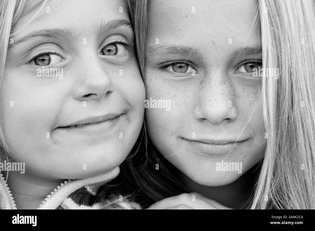 Smiling friends in black and white Black and White Stock Photos ...