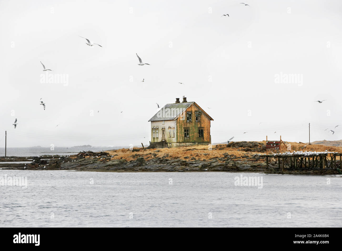 Old house in Lofoten Stock Photo