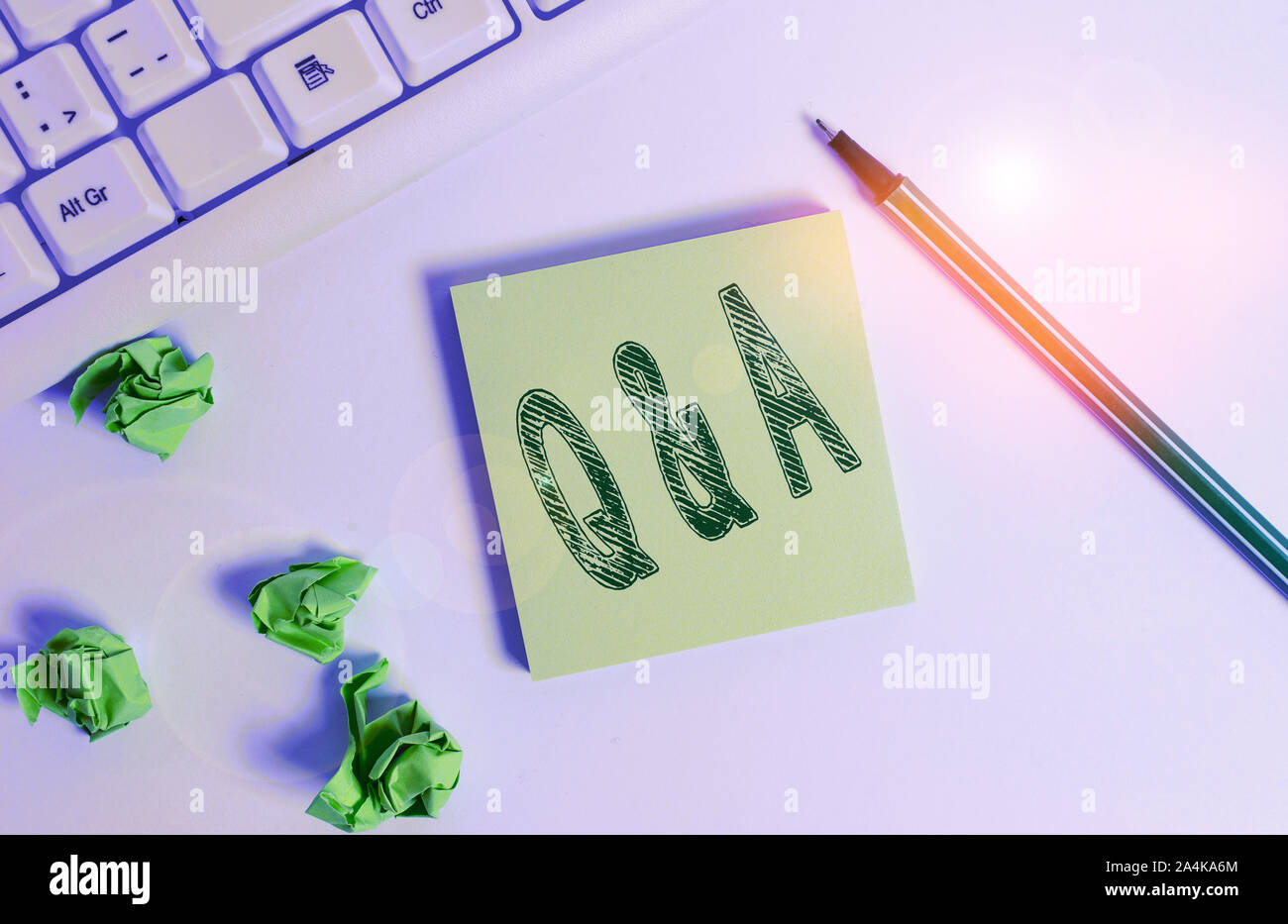 Conceptual hand writing showing Q And A. Concept meaning defined as ...