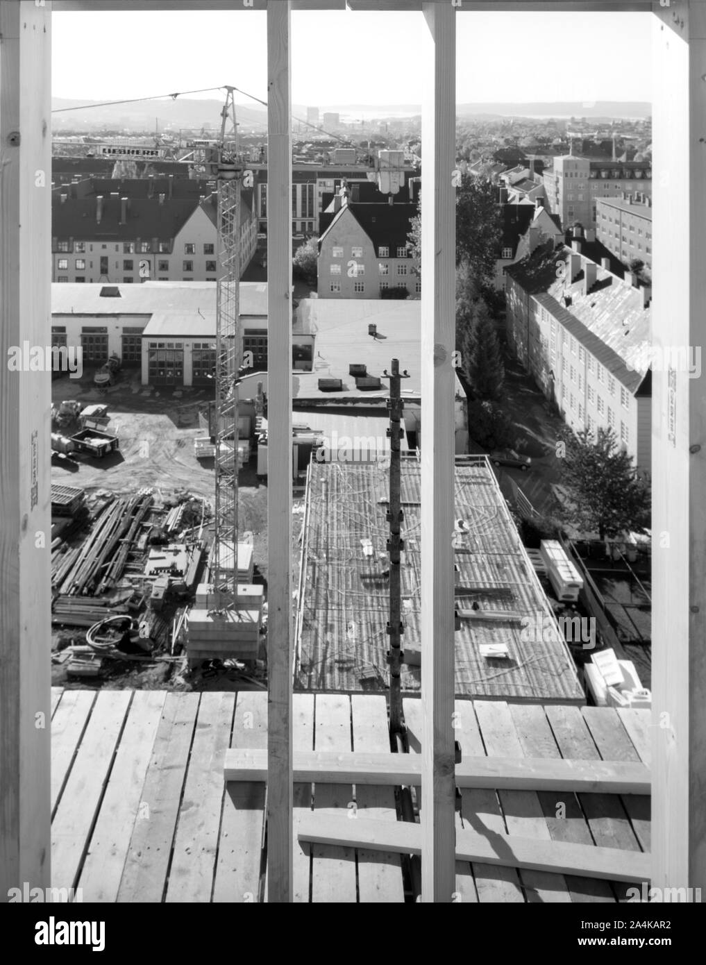 Tubular scaffolding Black and White Stock Photos & Images Alamy