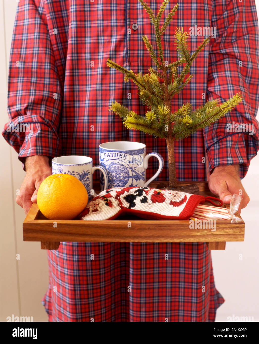 Serving breakfast in bed Stock Photo Alamy