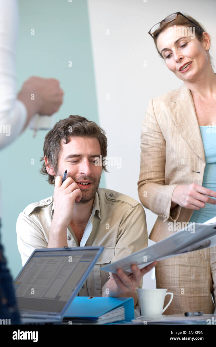 Secretary and boss in office hi-res stock photography and images - Alamy