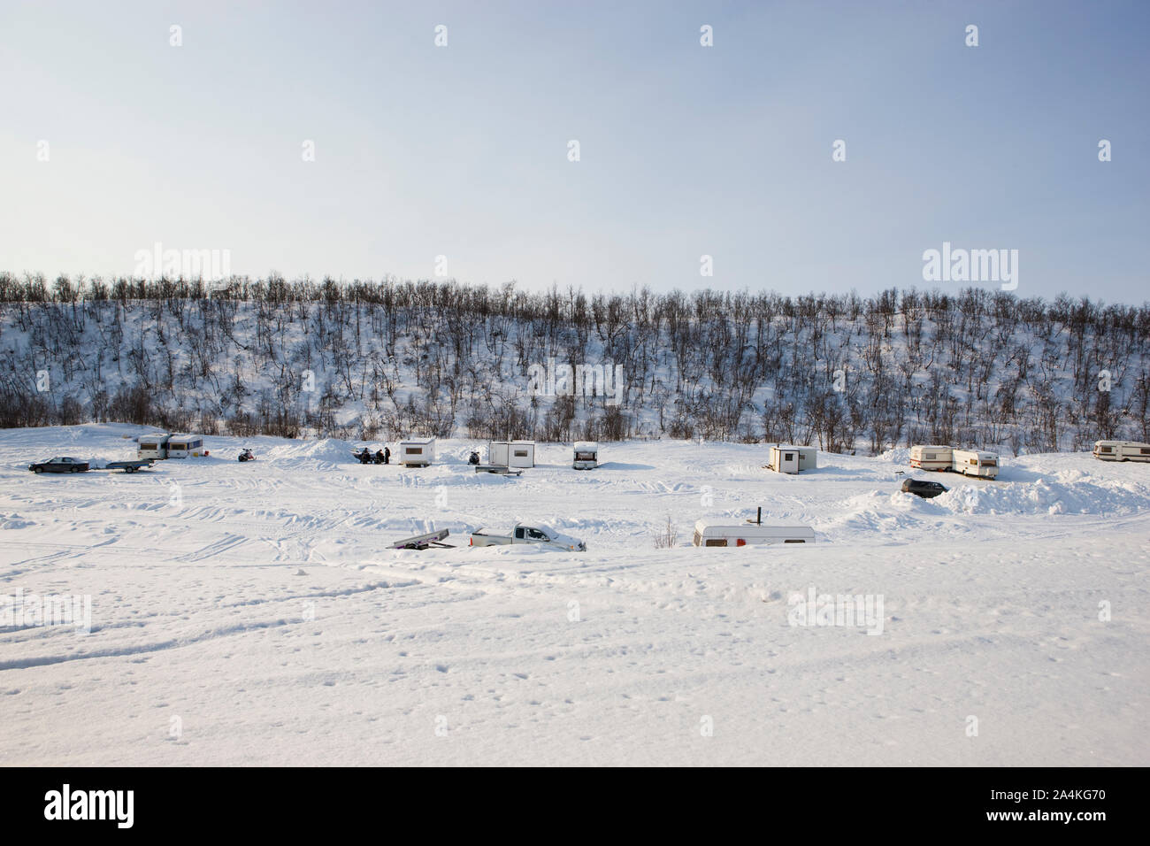 Houses on Finnmarksvidda Stock Photo