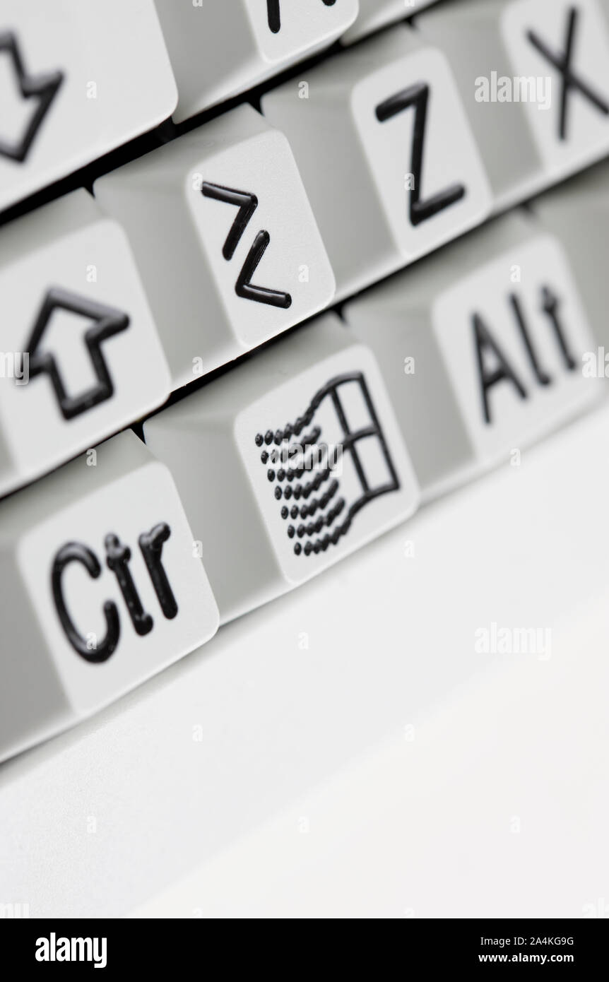Computer keyboard for visually-impaired and blind people Stock Photo