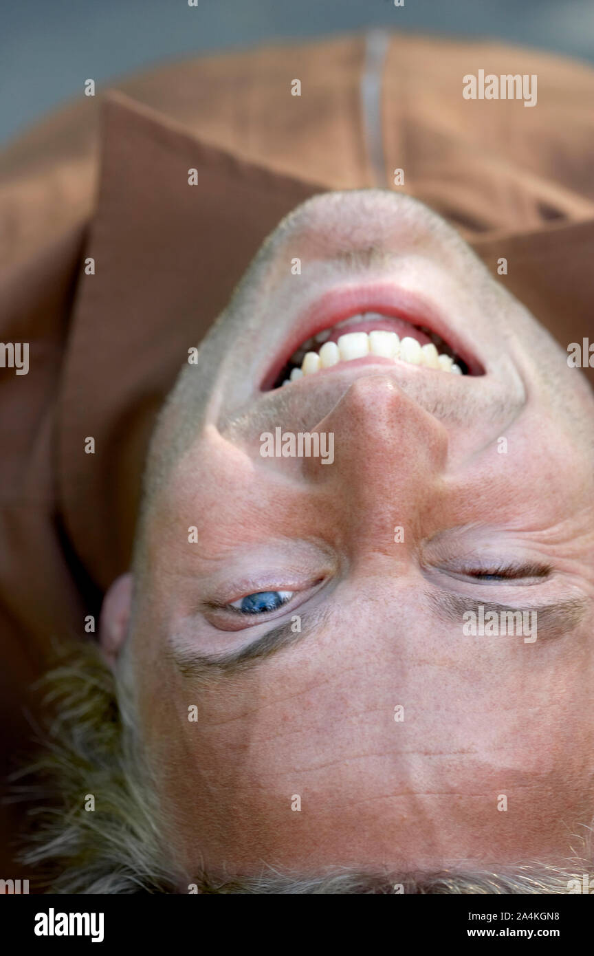 blinking - blue eyes Stock Photo