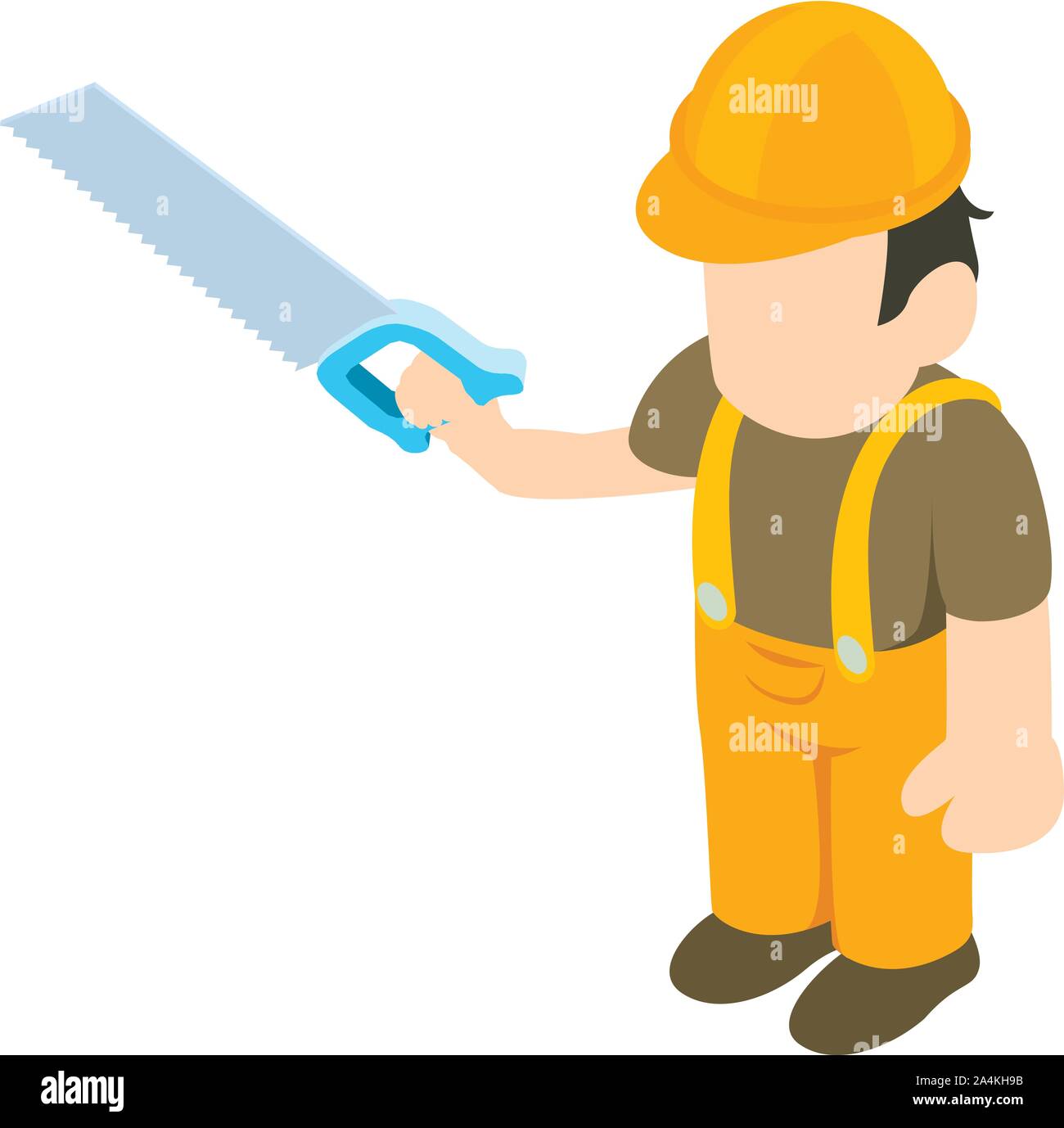 Carpenter icon, isometric style Stock Vector