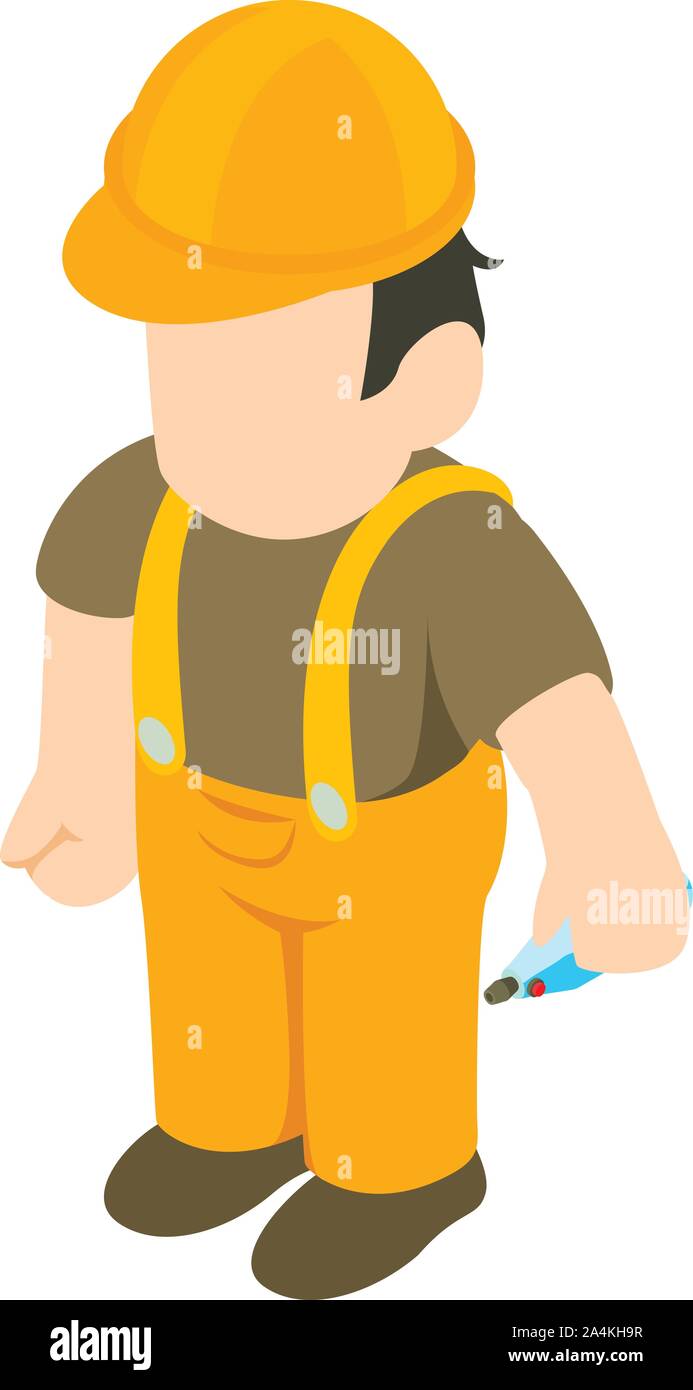 Architect icon, isometric style Stock Vector
