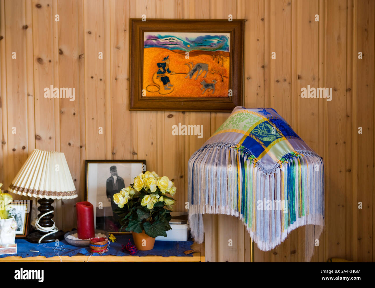 Details from a Lappish home Stock Photo