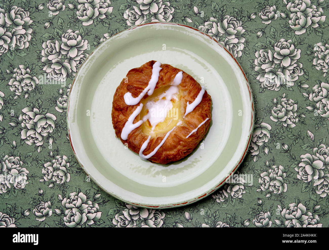 Fattening danish pastry with a lot of calories Stock Photo
