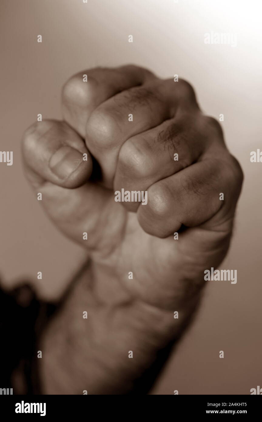 A clenched fist - power Stock Photo