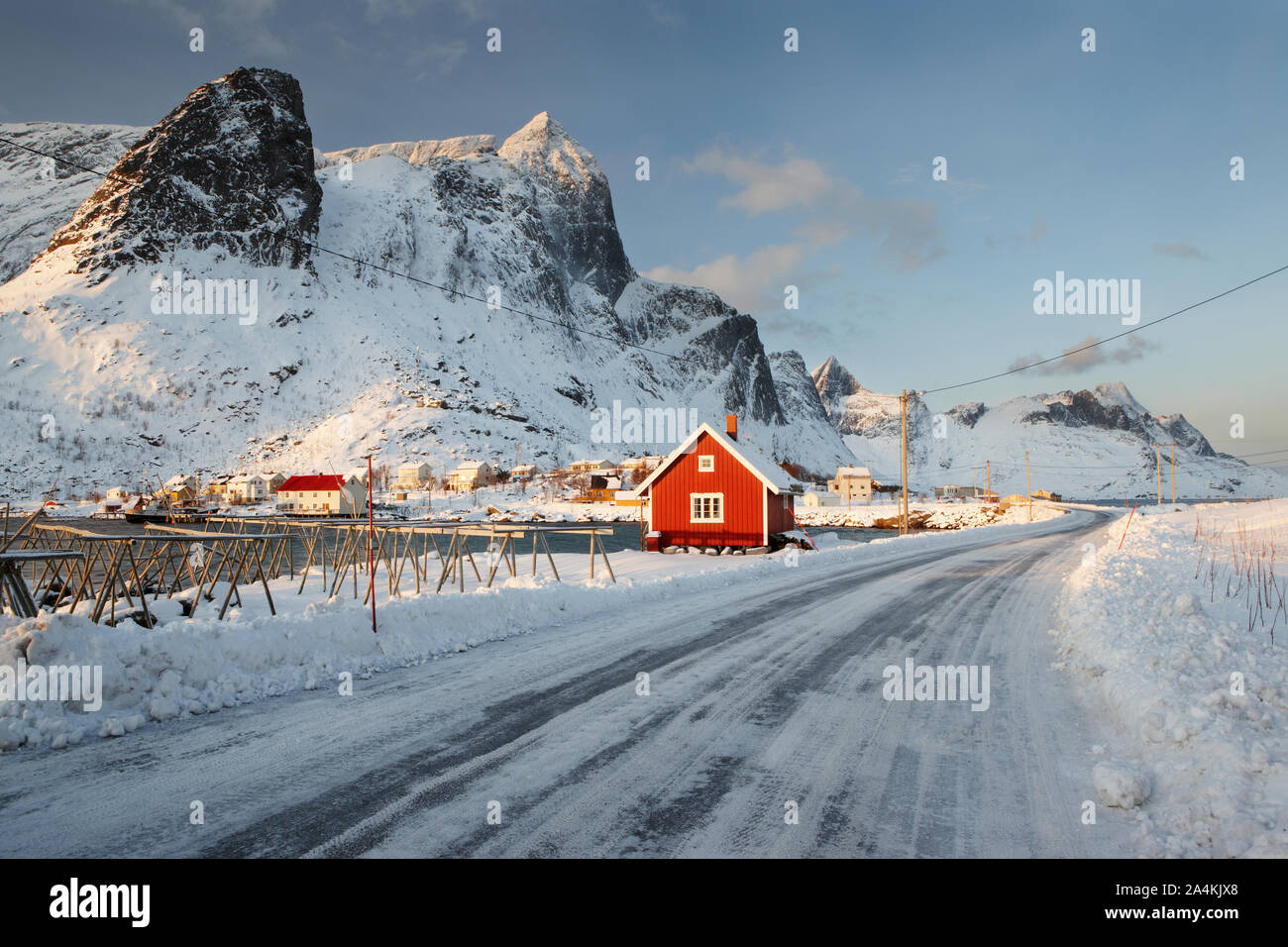 Moskenes village in Lofoten Stock Photo Alamy