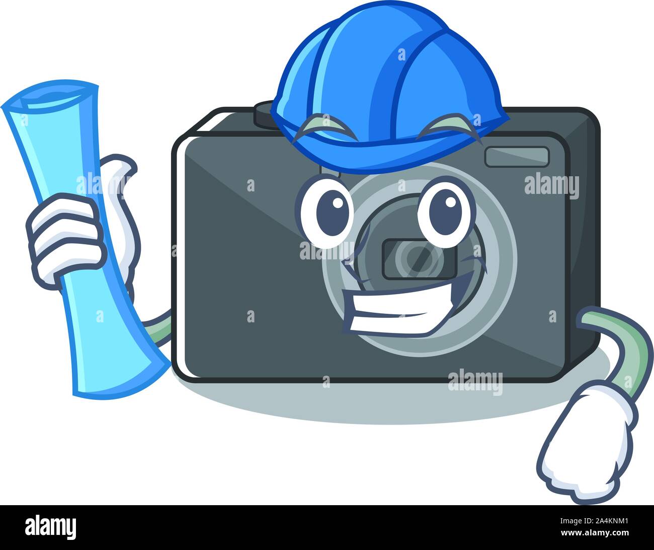 Architect digital camera isolated with the character Stock Vector Image ...