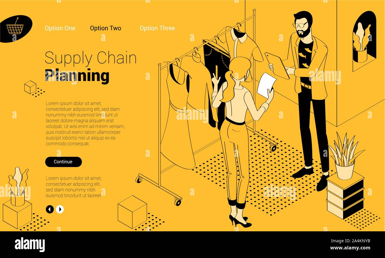Online shopping isometric concept. Stock Vector