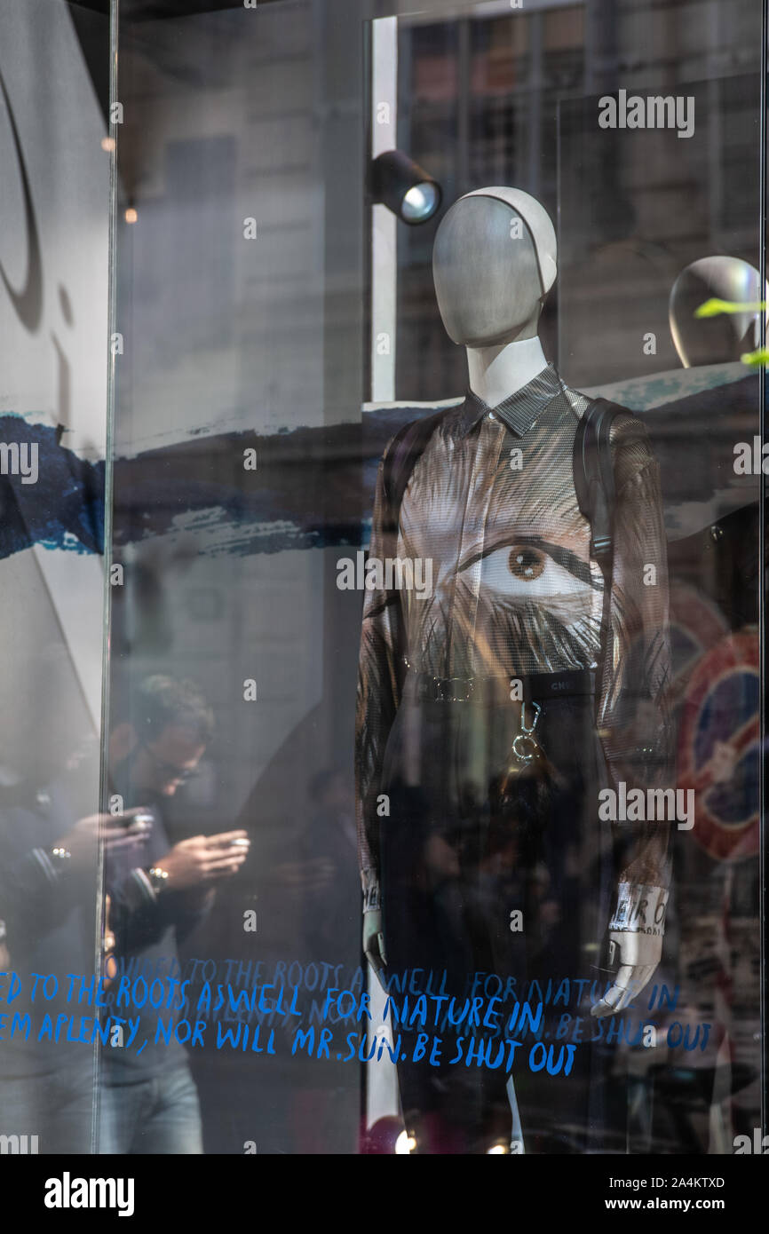 Milan, Italy – September 21, 2019: Christian Dior store in Milan. Montenapoleone area. Fashion week shopping Stock Photo