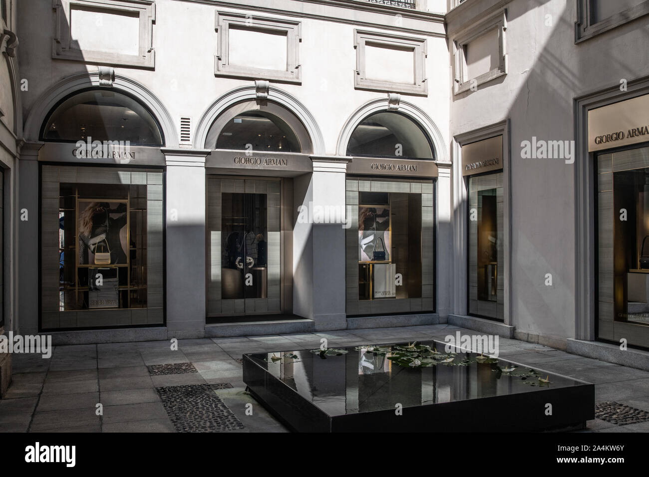 Milan, Italy – September 21, 2019: Giorgio Armani store in Milan.  Montenapoleone area. Fashion week shopping Stock Photo - Alamy