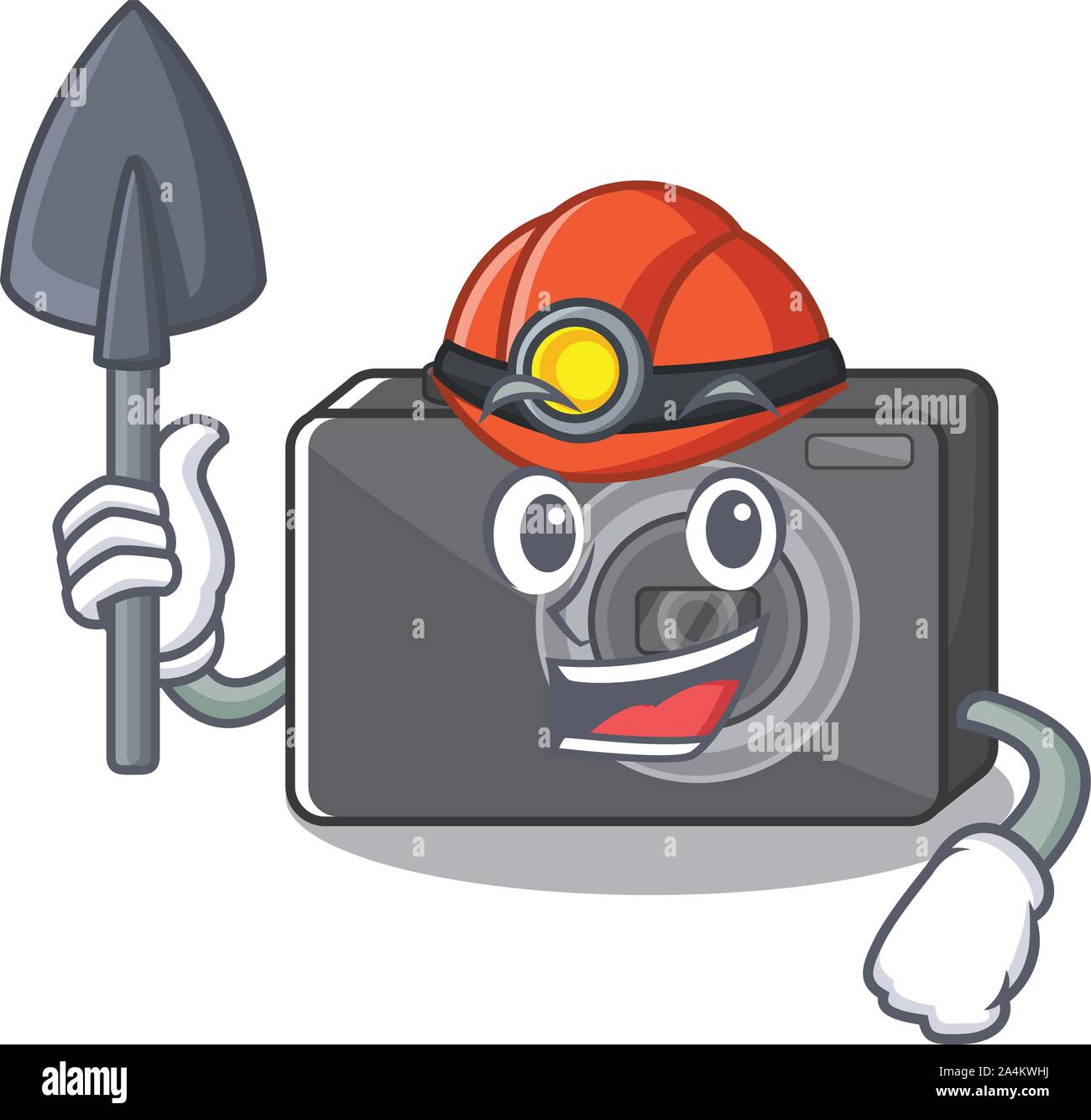 Miner digital camera with on the mascot Stock Vector Image & Art - Alamy