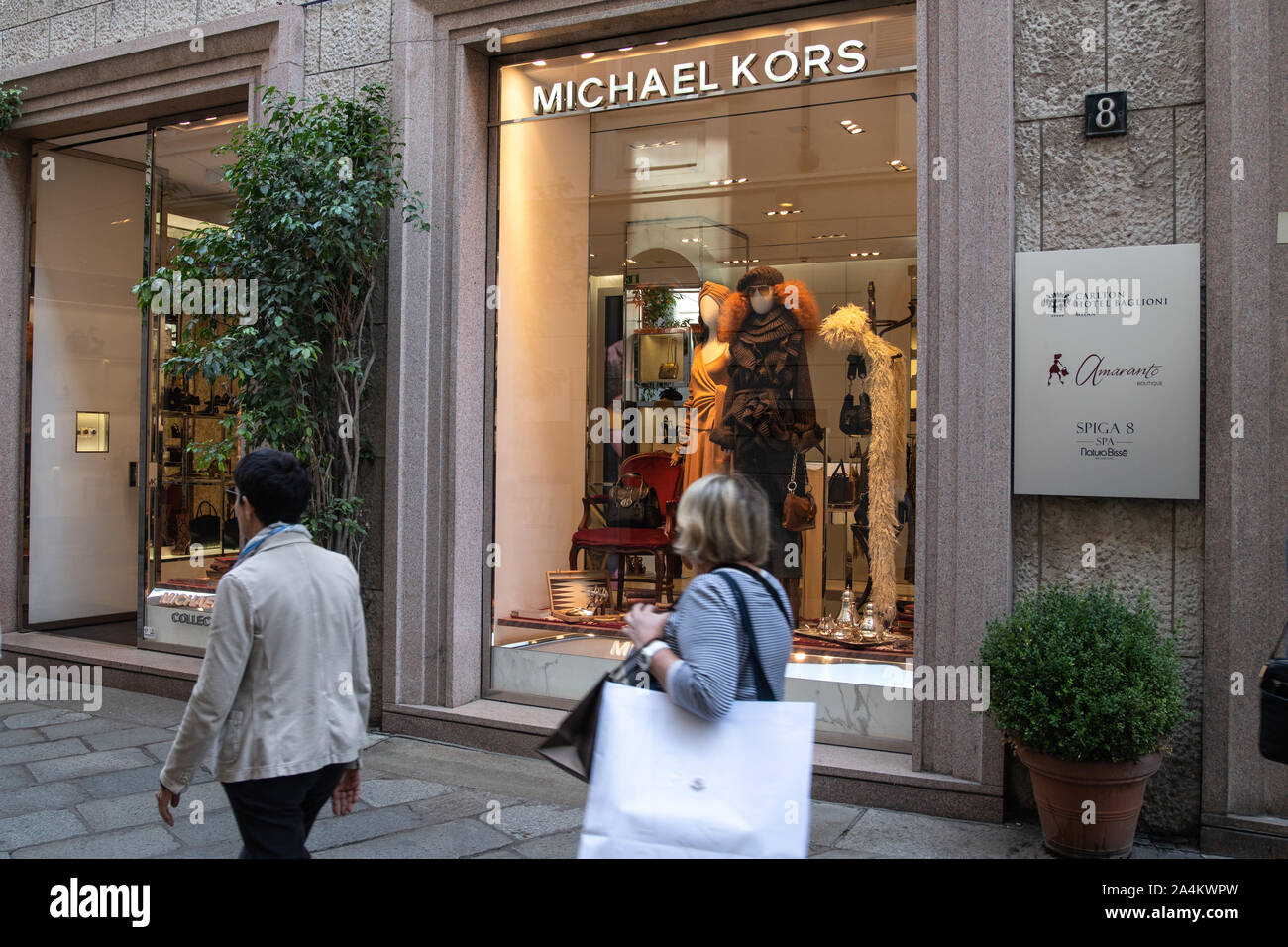 Milan, Italy – September 21, 2019: Michael Kors store in Milan.  Montenapoleone area. Fashion week shopping Stock Photo - Alamy