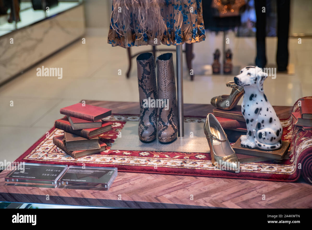 Milan, Italy – September 21, 2019: Michael Kors store in Milan. Montenapoleone area. Fashion week shopping Stock Photo
