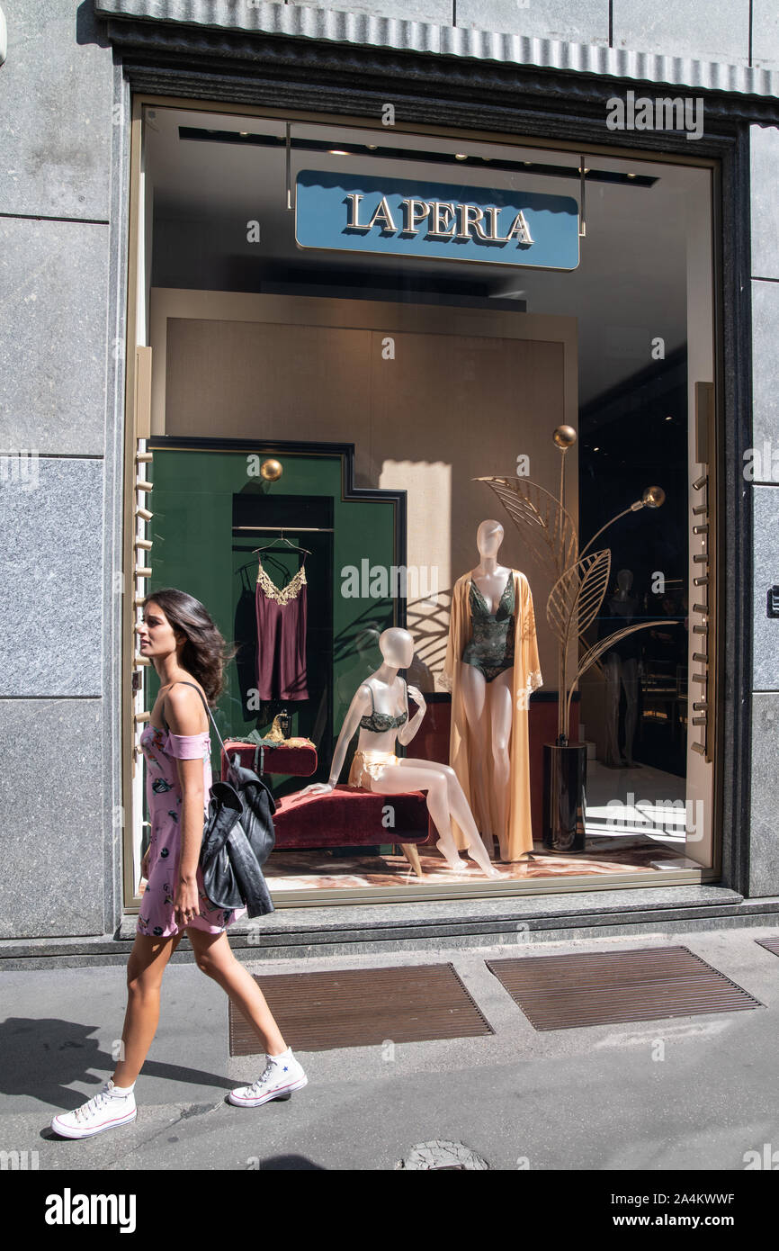 Brand La Perla underwear lingerie window store in Rome Italy, shopping  luxury fashion made in Italy Stock Photo - Alamy