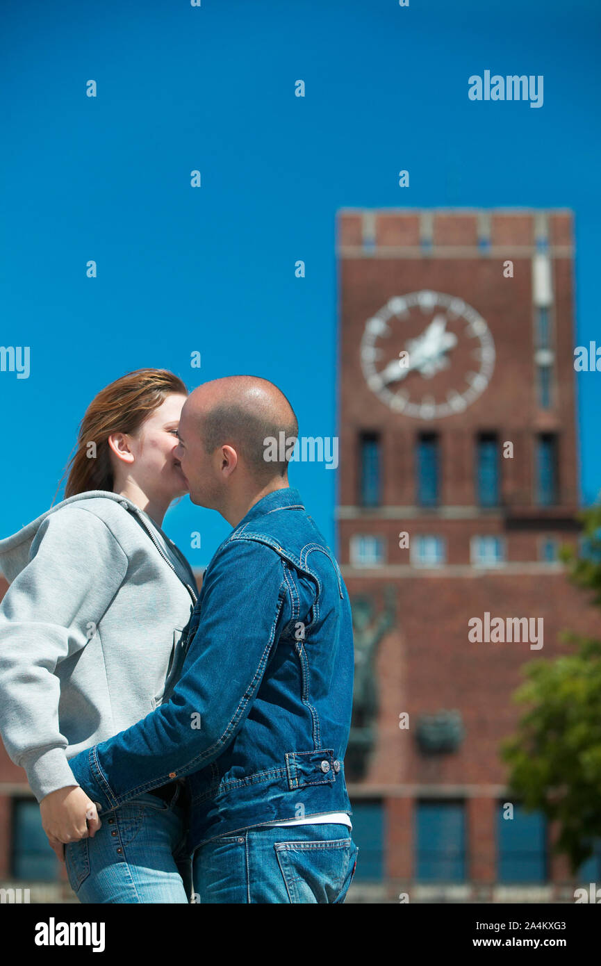 Couple kissing Stock Photo