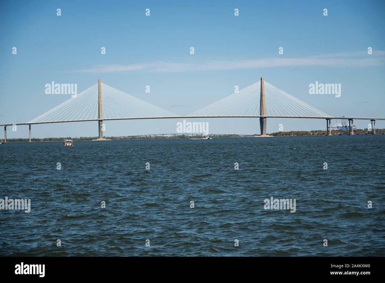 Arthur Ravenel Bridge in Charleston, NC, USA Stock Photo