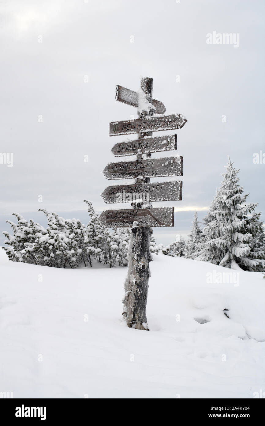 Track signs in Norway Stock Photo - Alamy
