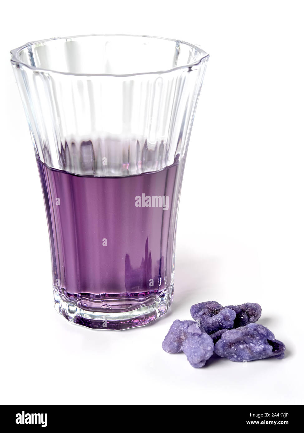 Crème de Violette , also known as liqueur de Violette Stock Photo