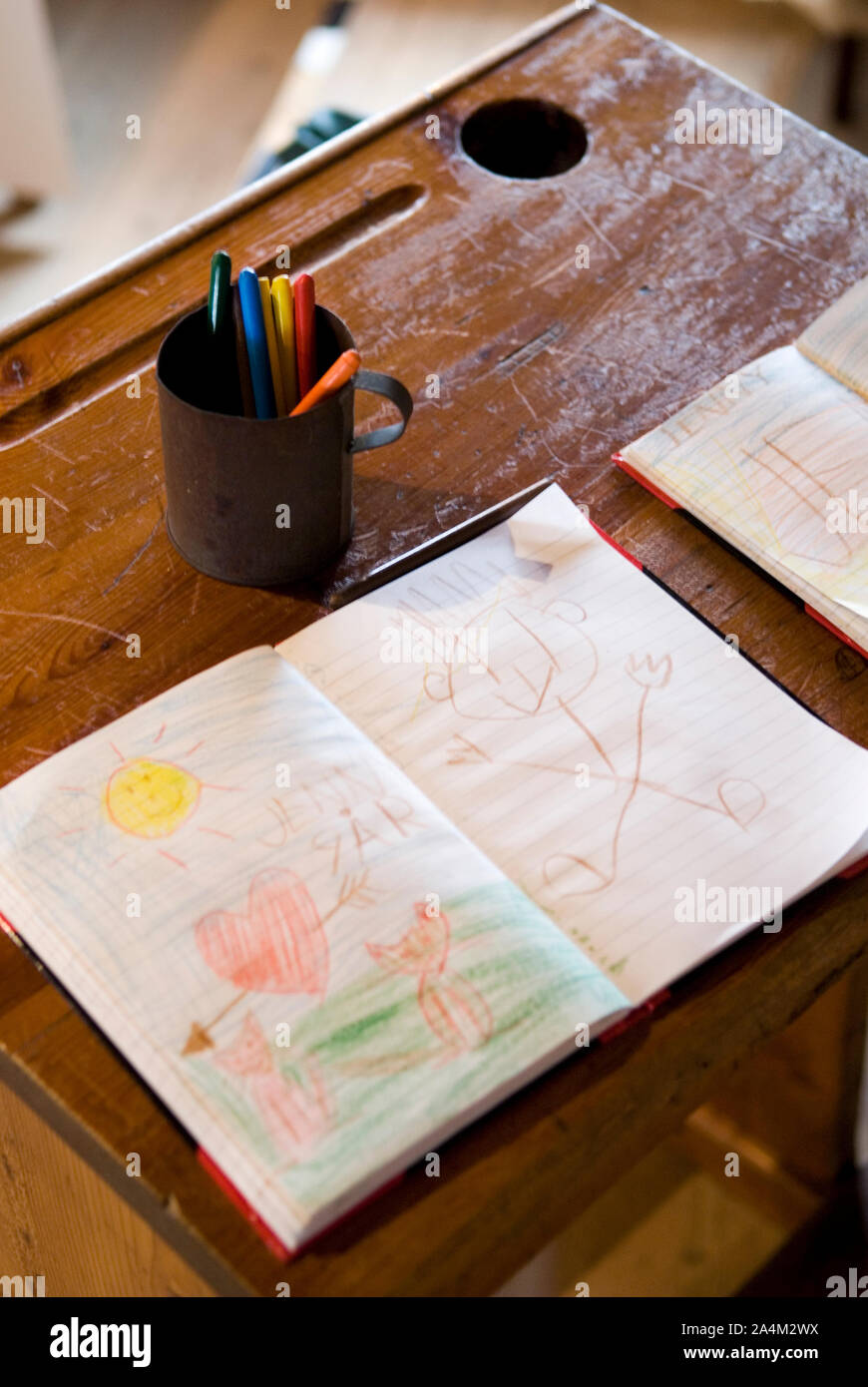 Old School Desk Stock Photo 329896950 Alamy