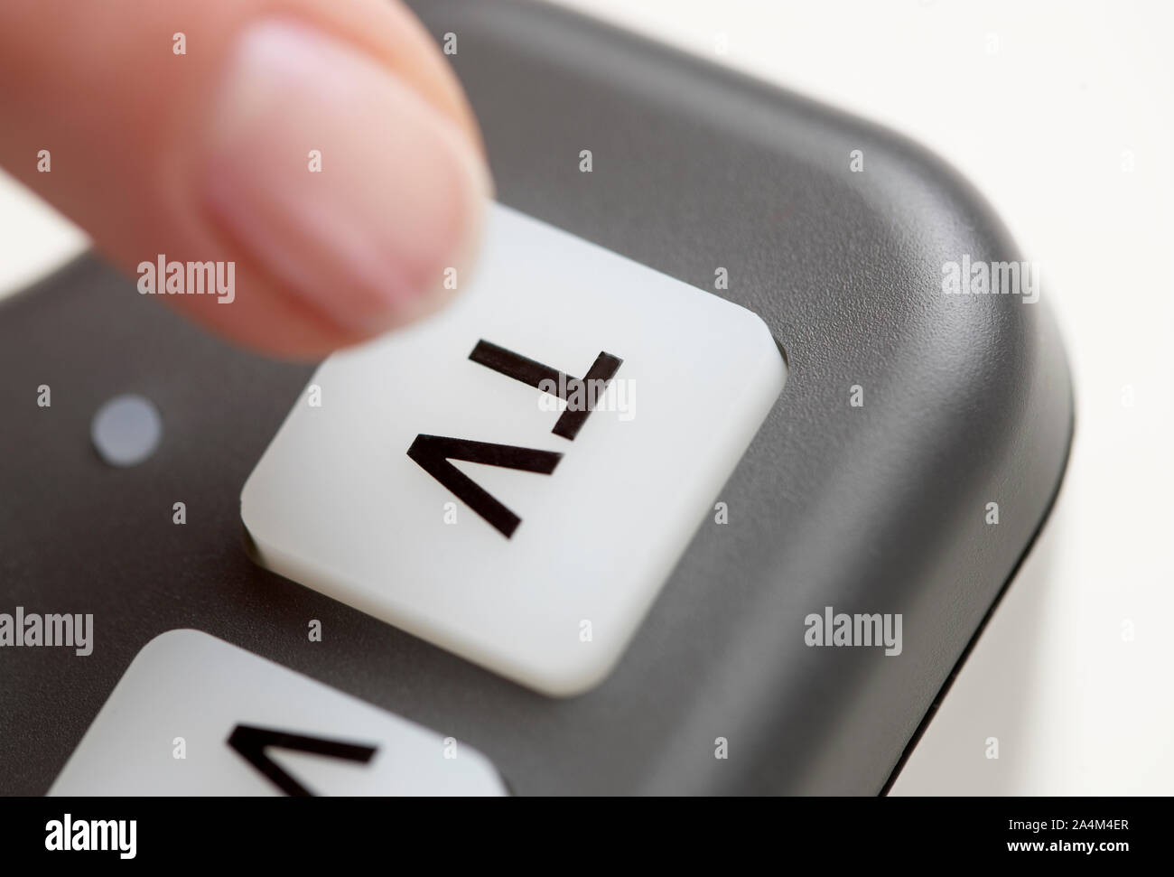 Television remote control for visuallyimpaired people Stock Photo Alamy
