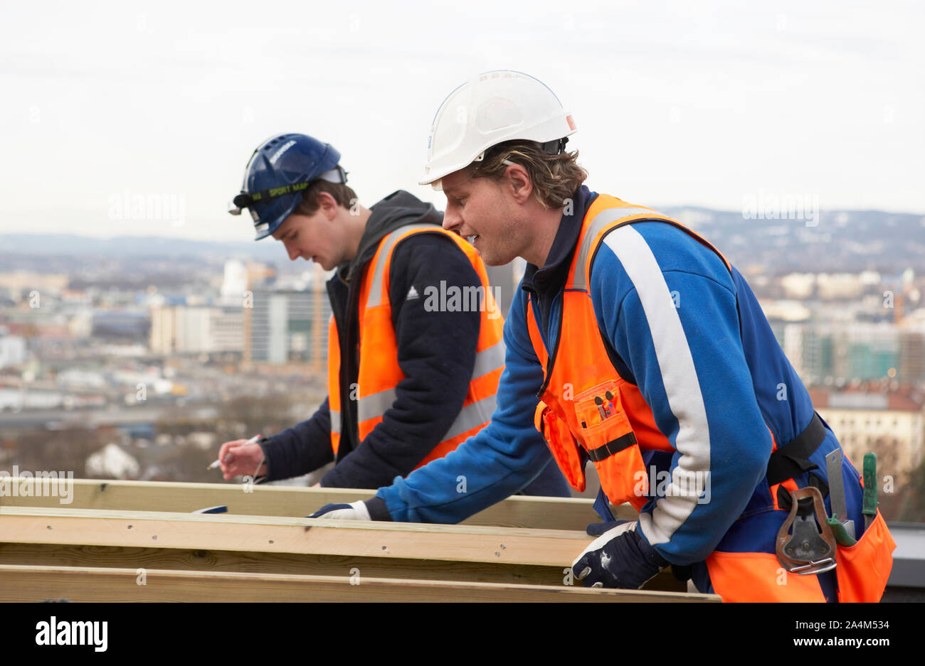 Constructing in Oslo Stock Photo