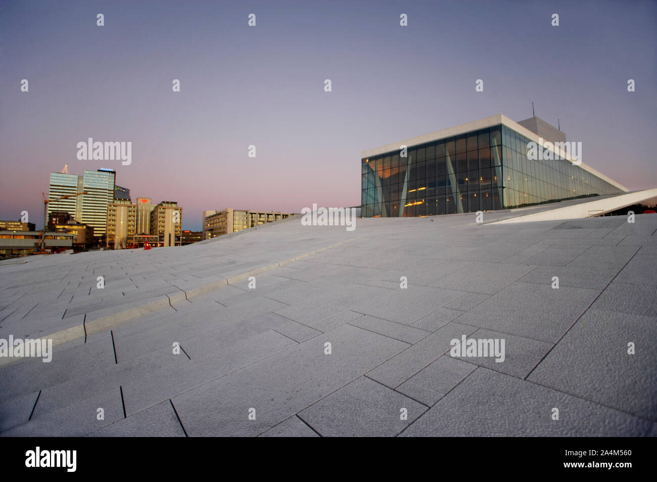 The Opera house in Oslo - Italian marble is widely used Stock Photo