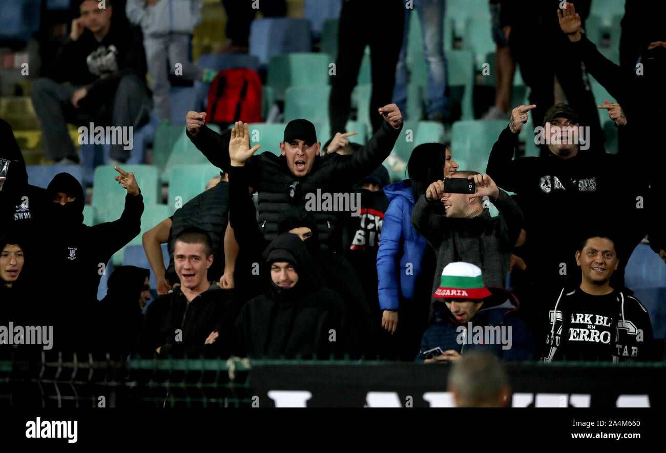 Bulgaria fans in the stands during the UEFA Euro 2020 Qualifying match at  the Vasil Levski National Stadium, Sofia, Bulgaria Stock Photo - Alamy