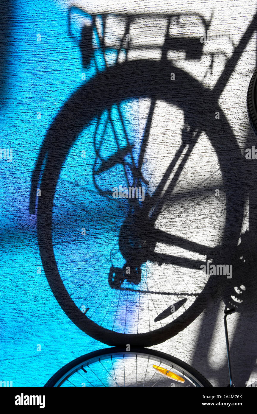 Blue and white bicycle hi-res stock photography and images - Alamy