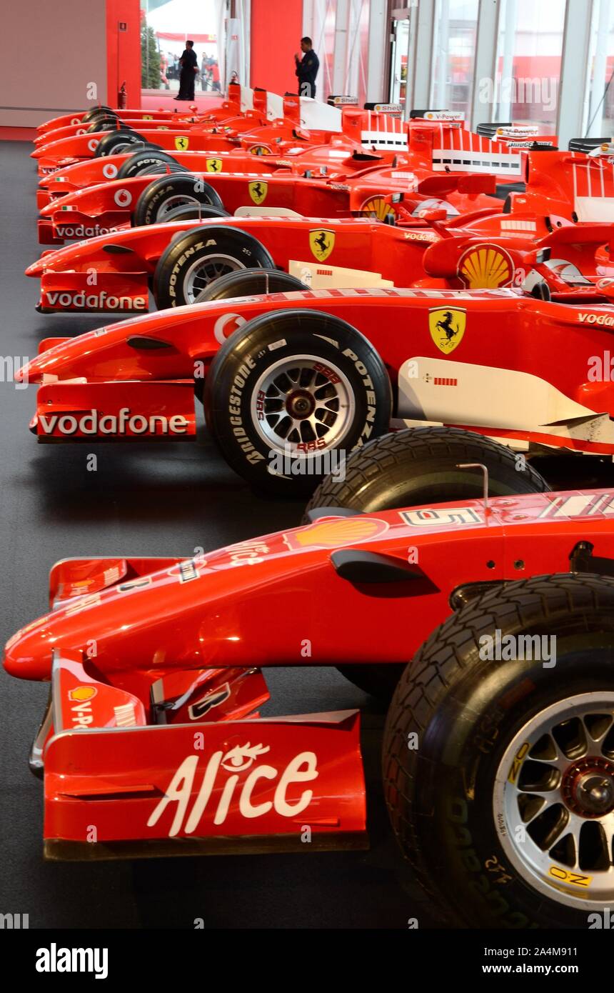 Mugello It October 17 Detail Of Modern Ferrari F1 Cars Lined Up Displayed During The 17 Ferrari World Finals Event Italy Stock Photo Alamy Mugello It October 17 Detail Of Modern Ferrari F1 Cars Lined Up Displayed During The 17 Ferrari World Finals Event Italy Stock Photo Alamy