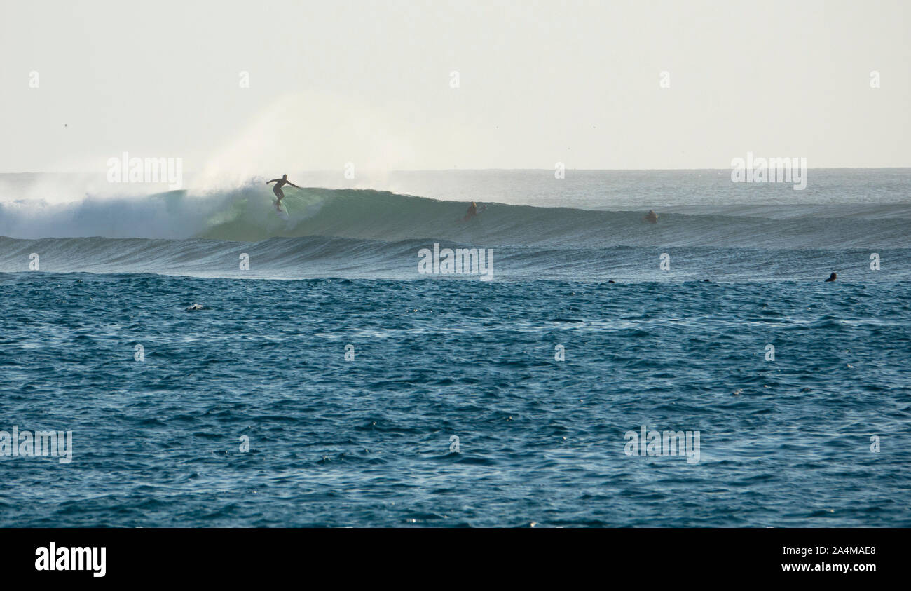 Surfers riding waves in Nembrala, Rote, Indonesia Stock Photo - Alamy