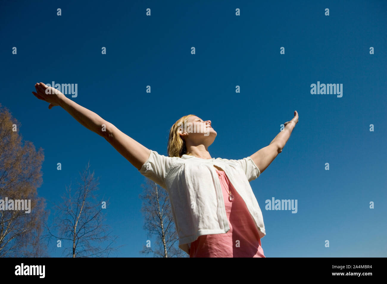 Arms stretched out Stock Photo Alamy