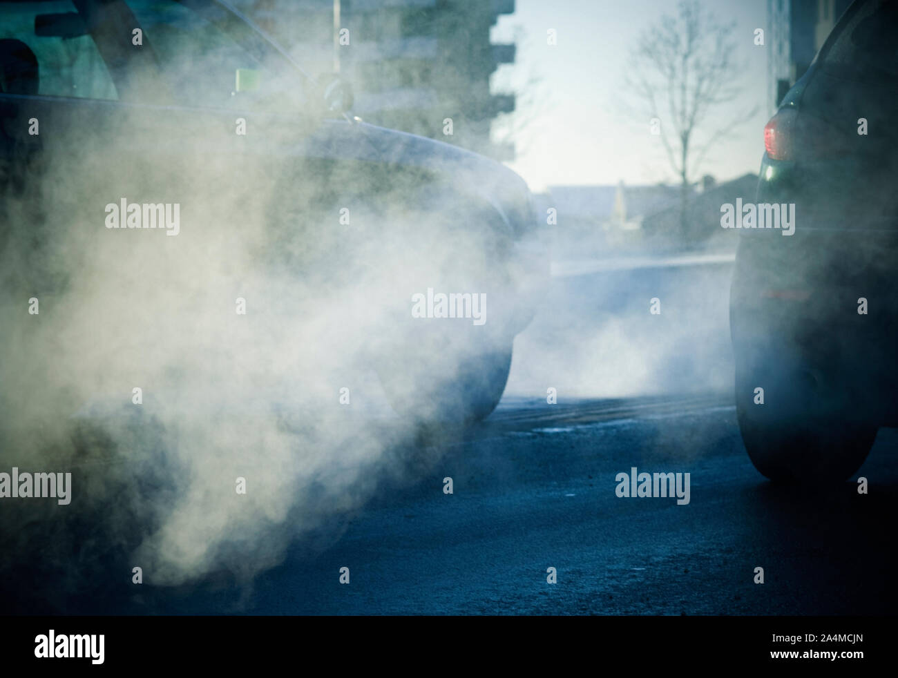 Exhaust fumes from cars Stock Photo Alamy