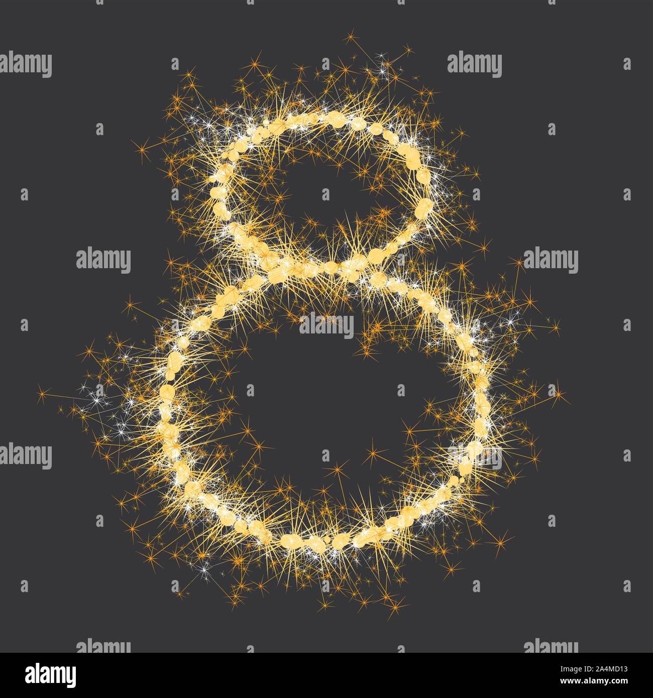 glittering sparks numbers Stock Vector Image & Art Alamy