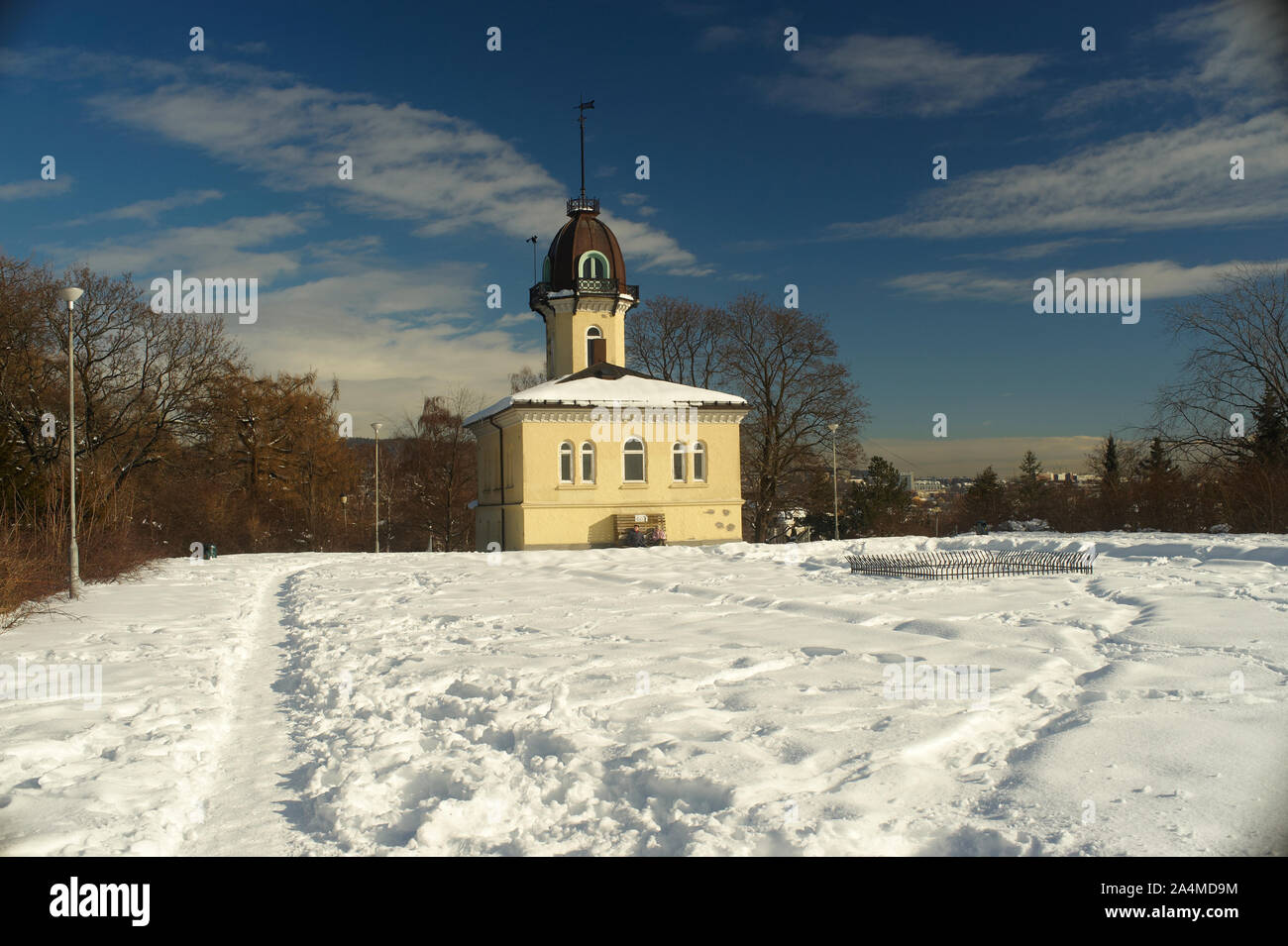 The Tower house at the top of St. Hanshaugen in Oslo Stock Photo - Alamy