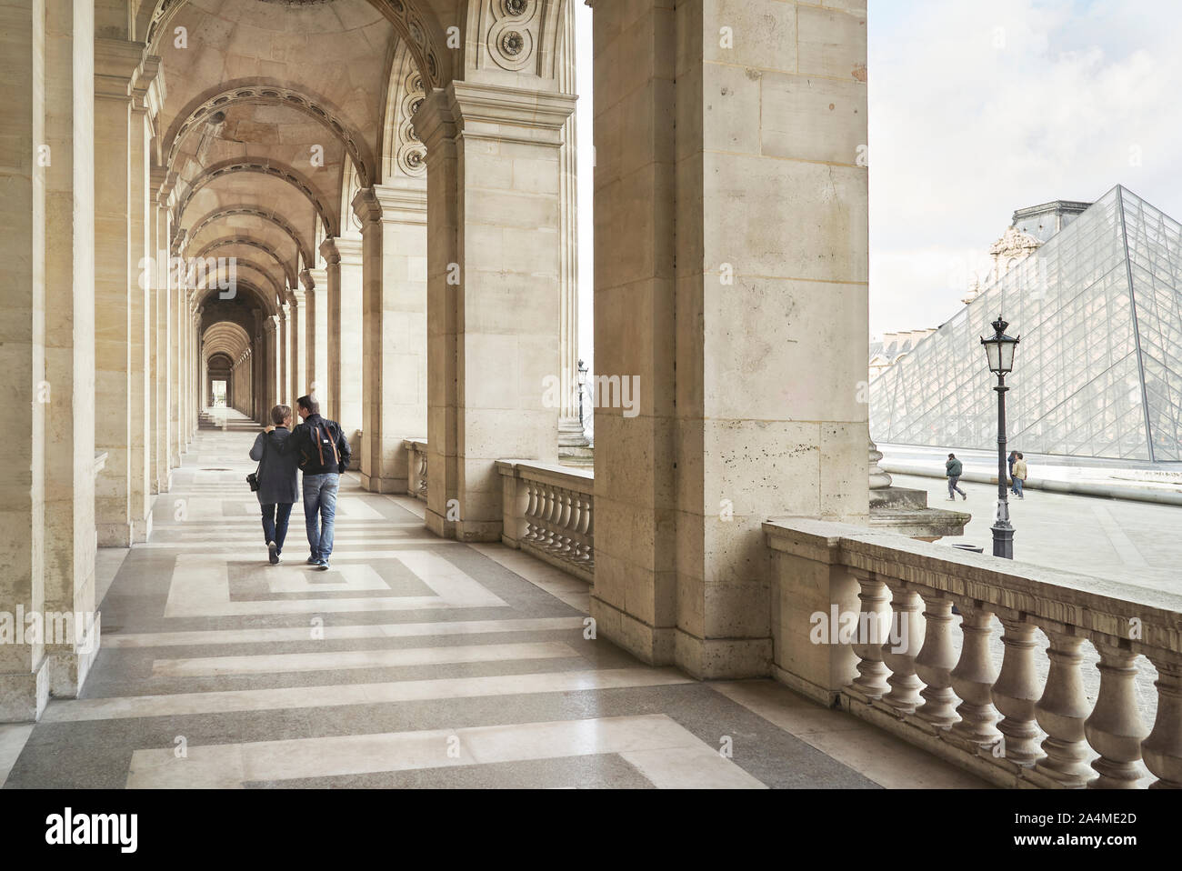 Musee Du Louvre And Pyramide Du Louvre Paris France Stock Photo Alamy