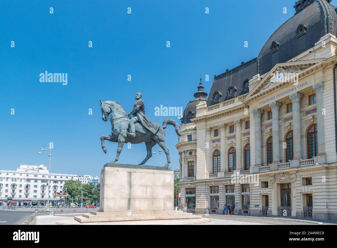 BUCHAREST, ROMANIA - 27 JULY, 2019: Equestrian Statue of Carol I in ...