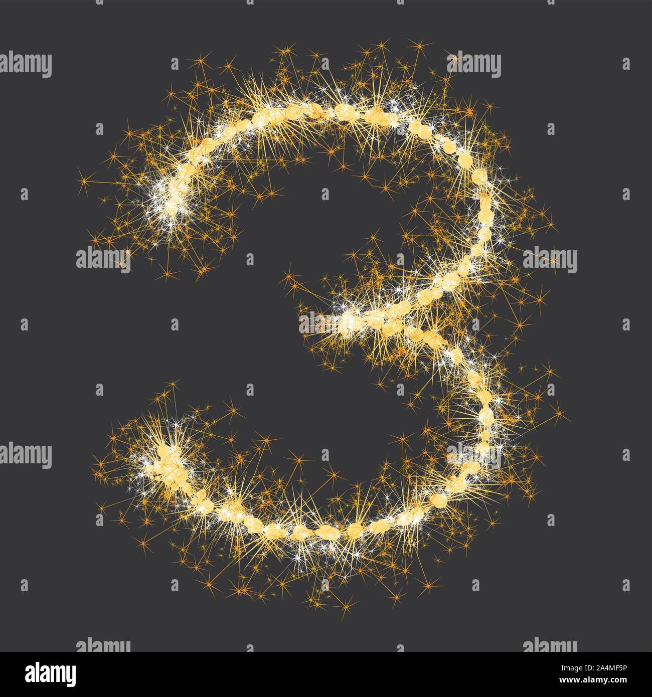 glittering sparks numbers Stock Vector Image & Art Alamy