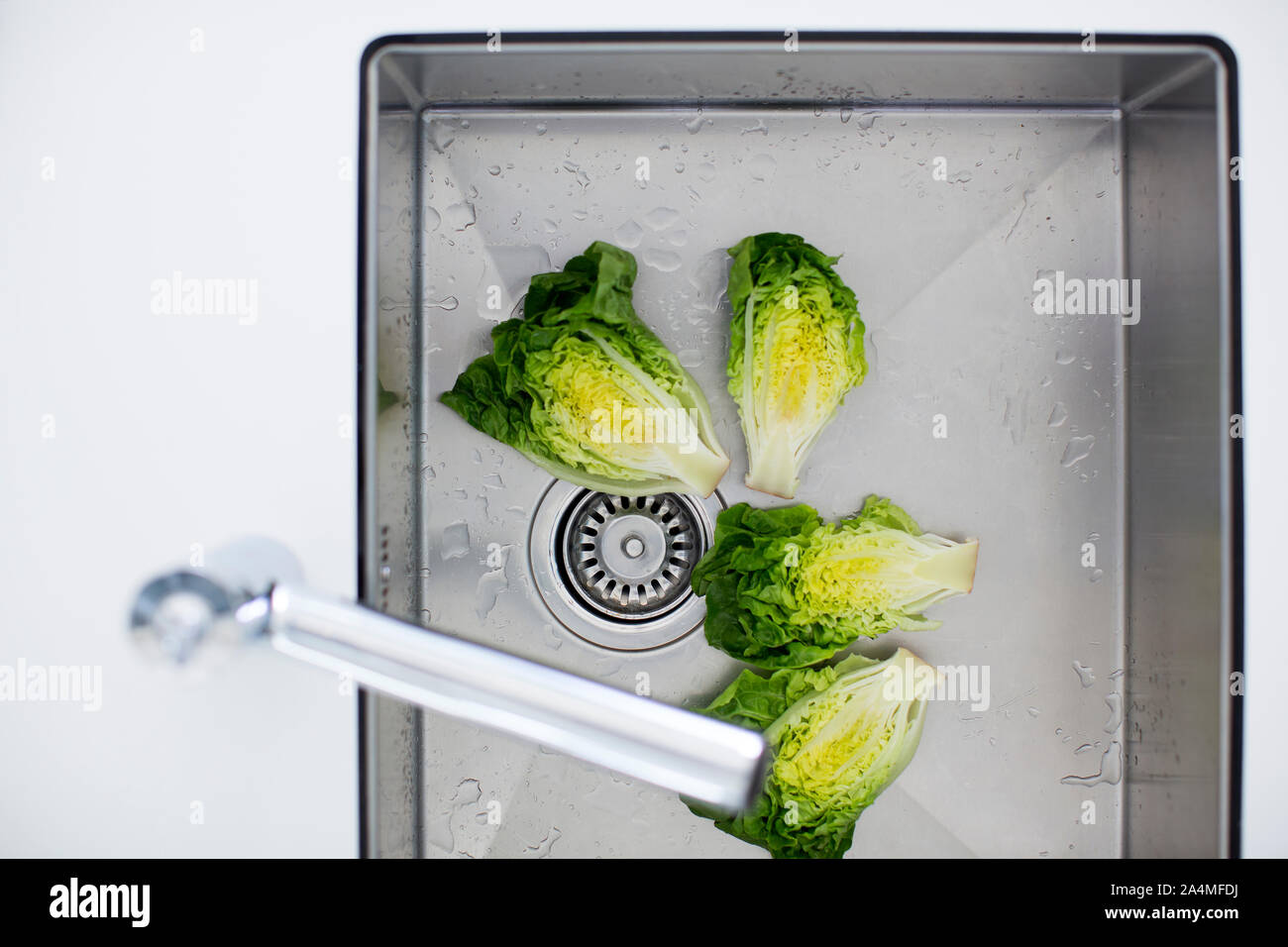 Vegetable in sink Stock Photo Alamy