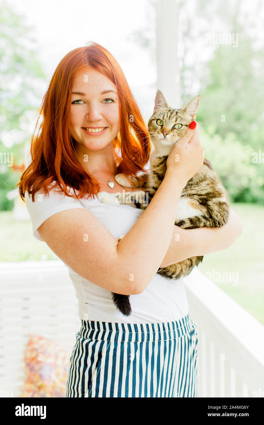 Cat looking one animal domestic smiling hires stock photography and