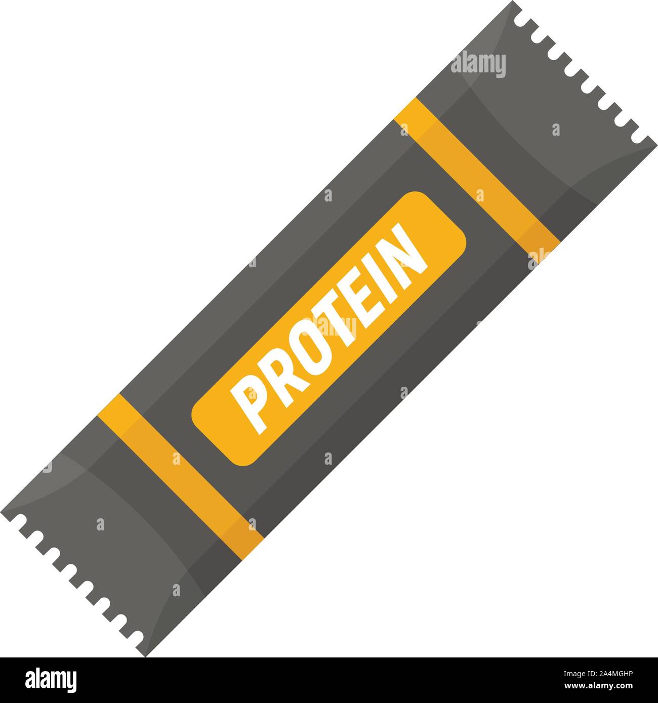 Protein sport bar icon. Flat illustration of protein sport bar vector