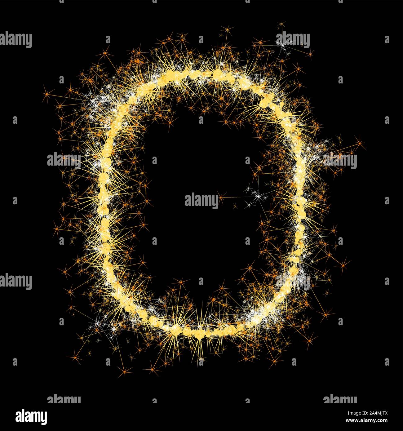 glittering sparks numbers Stock Vector