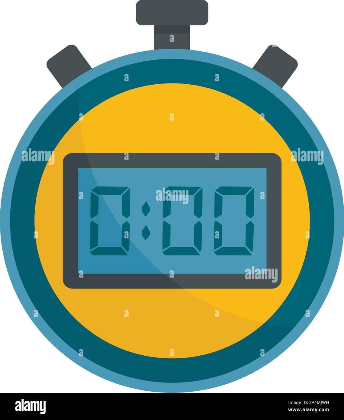 Sport stopwatch icon. Flat illustration of sport stopwatch vector icon ...