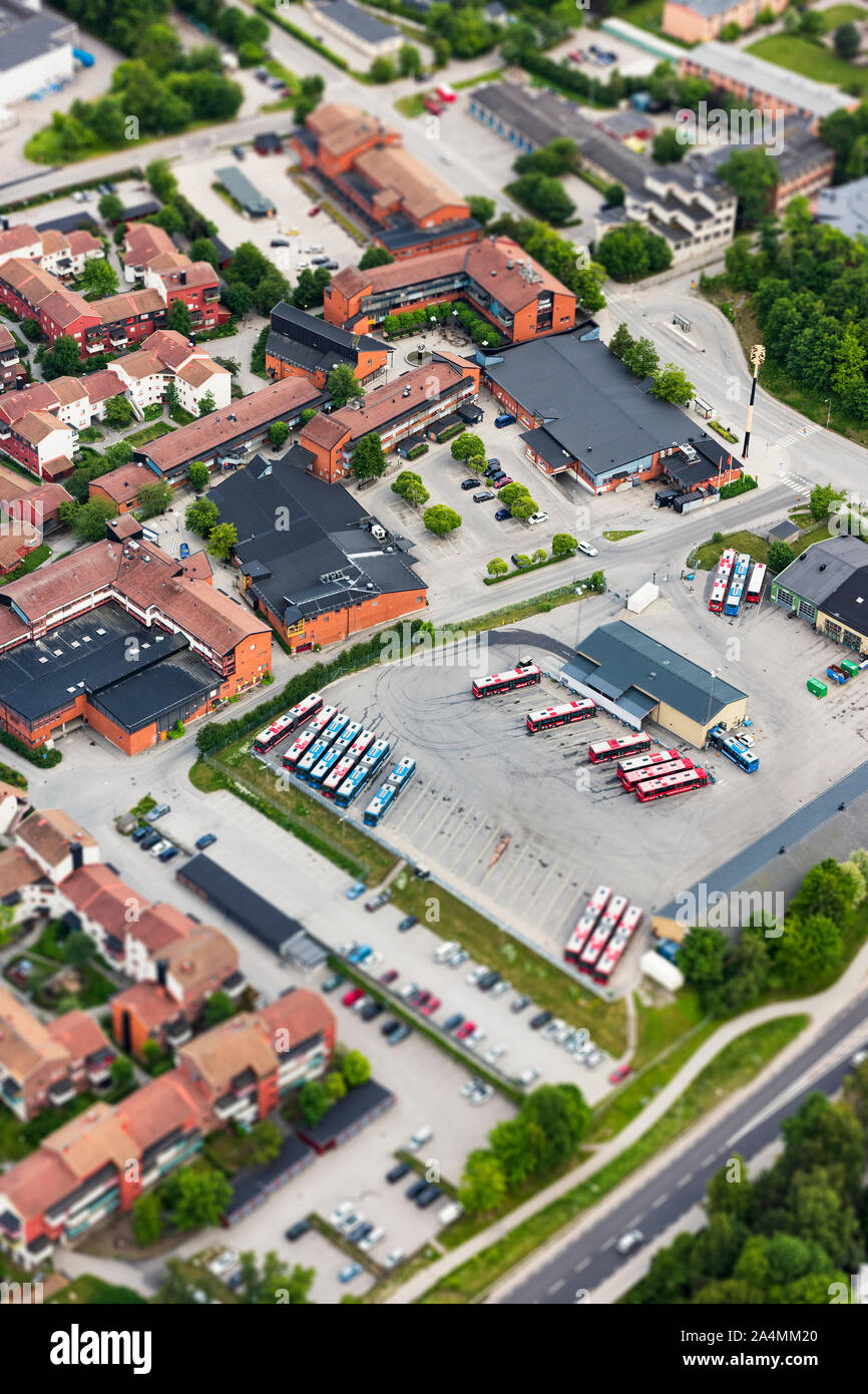 Aerial view of industrial estate Stock Photo - Alamy